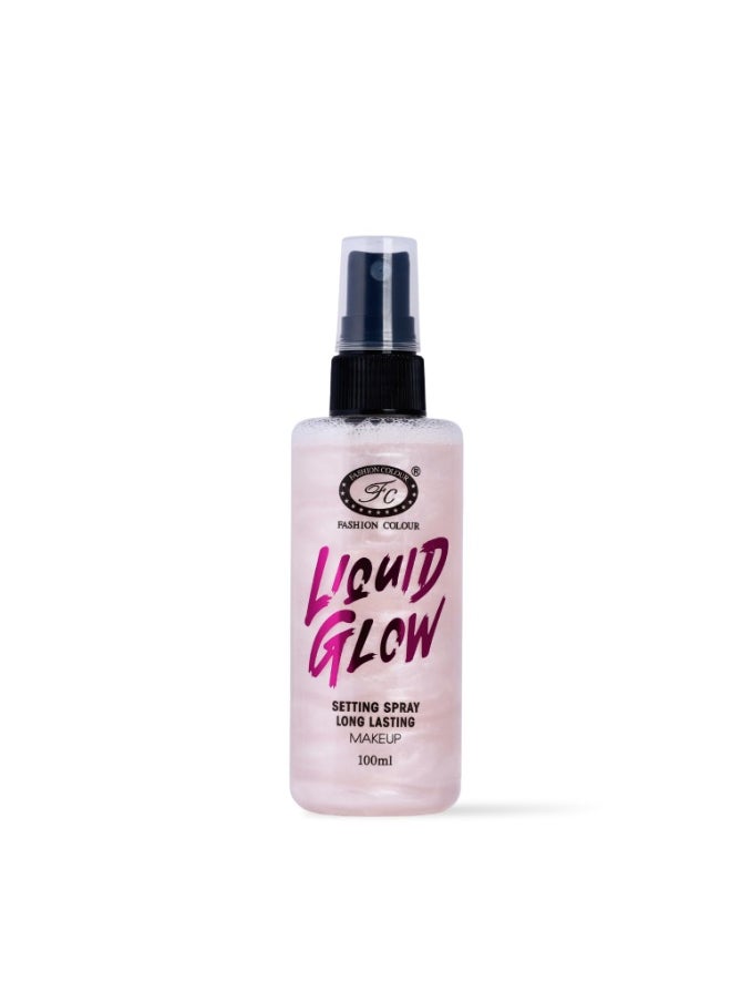 Liquid Glow Setting Spray 100ml Natural Dewy Finish Long Lasting Hydrating Refreshing Makeup Fixer