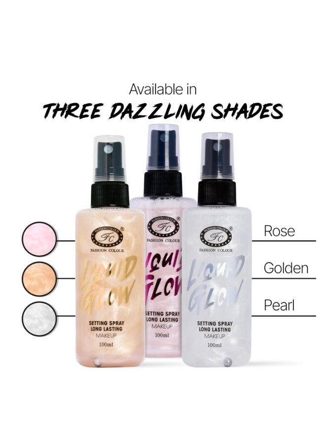 Liquid Glow Setting Spray 100ml Long Lasting Dewy Finish Hydrating Soothing Makeup Fixer