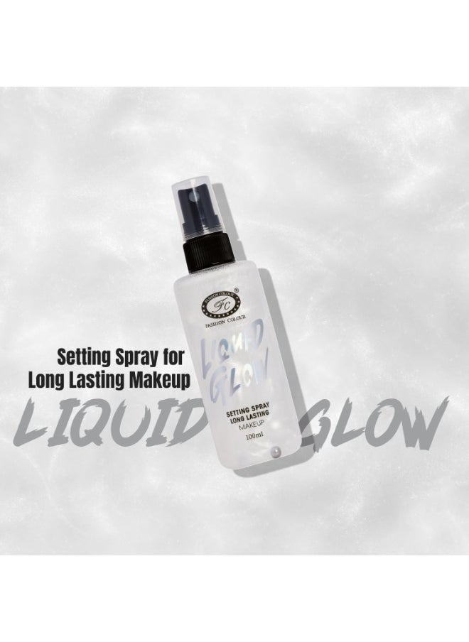 Liquid Glow Setting Spray 100ml Long Lasting Dewy Finish Hydrating Soothing Makeup Fixer