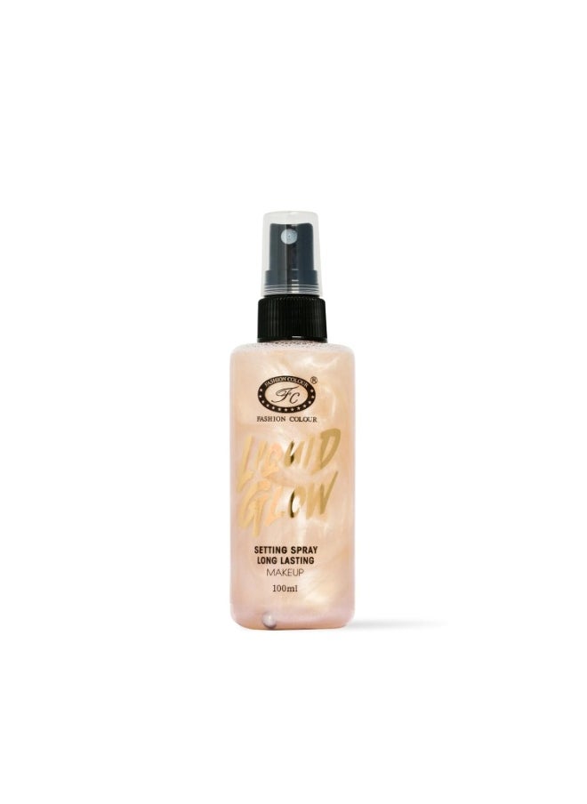 Liquid Glow Setting Spray 100ml Long Lasting Dewy Finish Hydrating Soothing Makeup Fixer