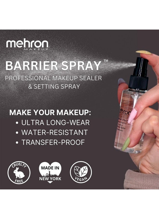 Mehron Makeup Barrier Spray | Setting Spray for Makeup | Makeup Setting Spray for Face 2 fl oz (60 ml)