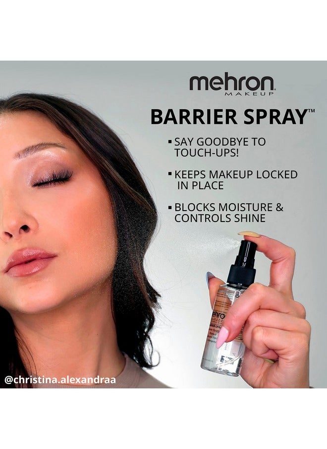 Mehron Makeup Barrier Spray | Setting Spray for Makeup | Makeup Setting Spray for Face 2 fl oz (60 ml)