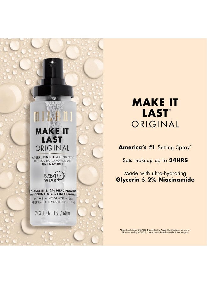 Milani Make It Last Original - Natural Finish Setting Spray 3-in-1 Setting Spray and Primer- Prime + Correct + Set Makeup Finishing Spray and Primer - Long Lasting Makeup Primer and Spray 2.03 Fl. Oz