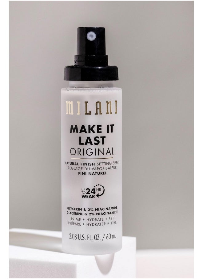 Milani Make It Last Original - Natural Finish Setting Spray 3-in-1 Setting Spray and Primer- Prime + Correct + Set Makeup Finishing Spray and Primer - Long Lasting Makeup Primer and Spray 2.03 Fl. Oz