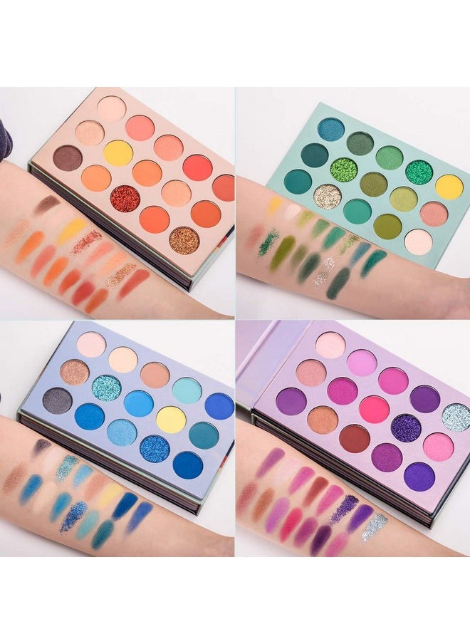 Qumeidie Color Board Eyeshadow Palette Highlighters Eye Make Up High Pigmented Professional Eye Shadow Mattes And Shimmer Finish, Multicolor 60 color