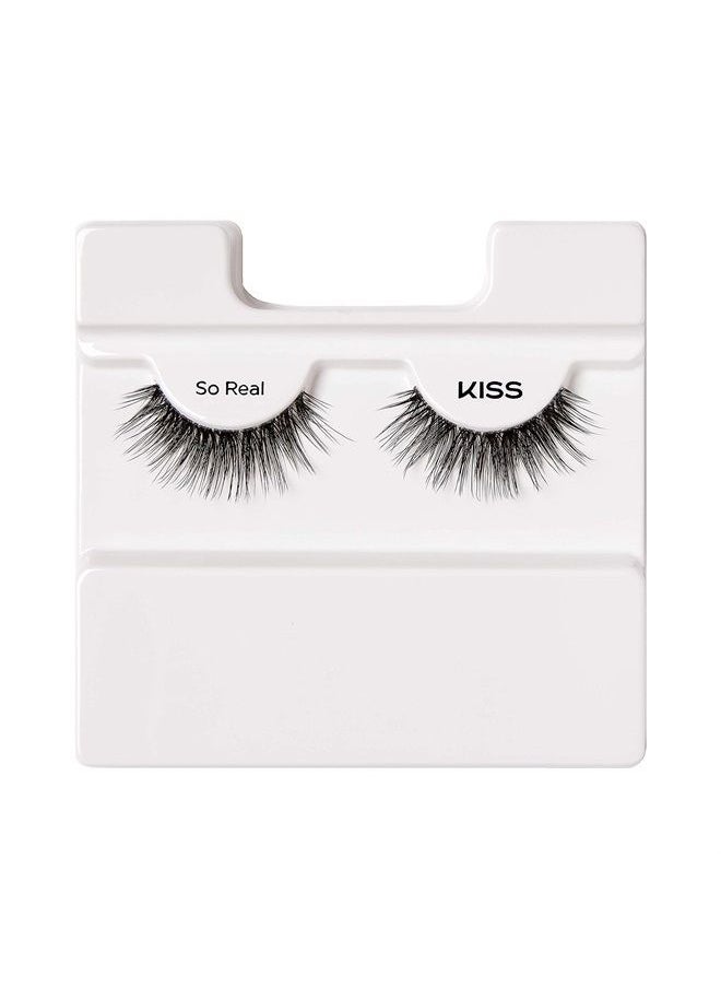 My Lash But Better, False Eyelashes, 'So Real', 12 mm, Includes 1 Pair Of Lash, Contact Lens Friendly, Easy to Apply, Reusable Strip Lashes, Glue-On