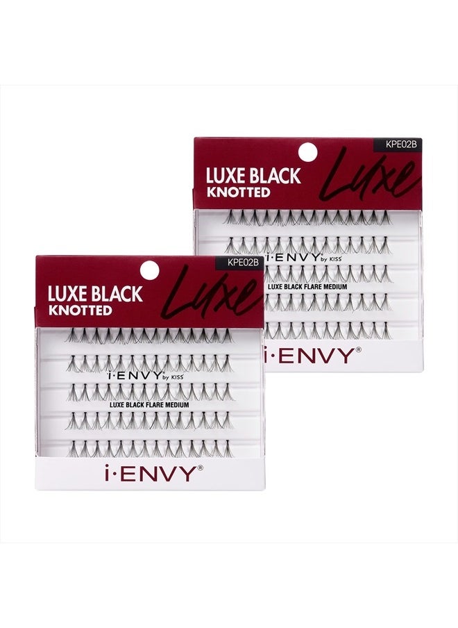 Kiss I Envy Luxe Black Medium Lashes Black (2 Pack)