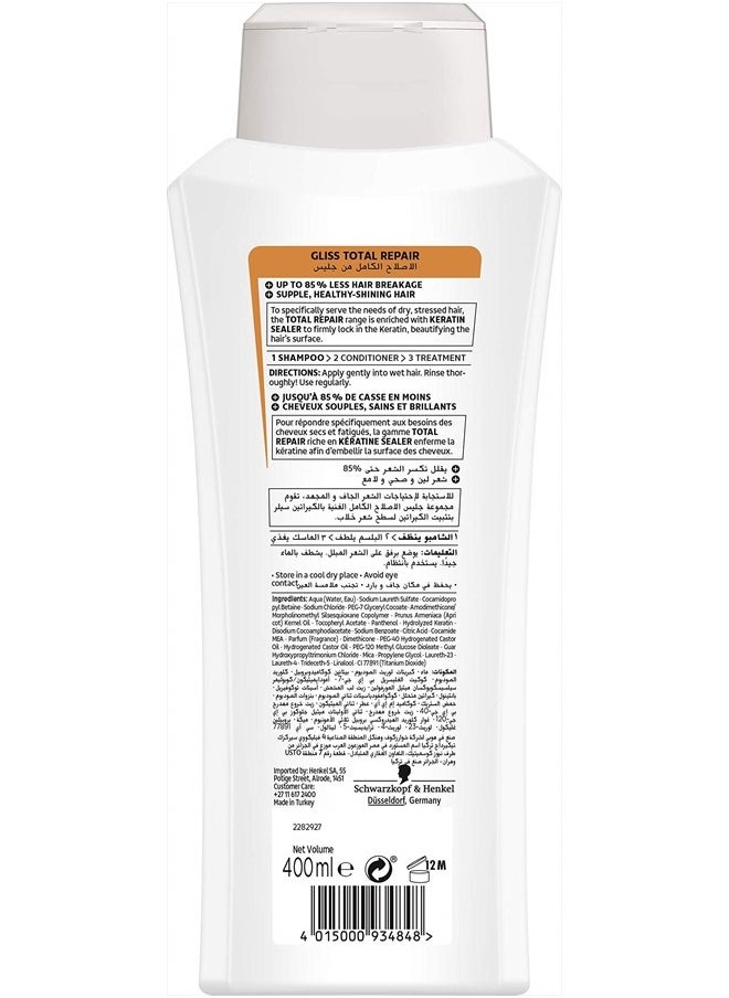 Schwarzkopf Gliss Total Repair Shampoo, 400Ml