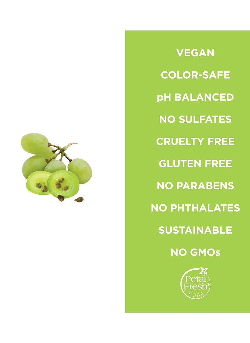 Pure Moisturizing Grapeseed & Olive Oil Shampoo for dry & damaged hair - 355 ml| Sulphate, Silicones & Paraben Free|All Natural | 100% Vegan & Cruelty Free