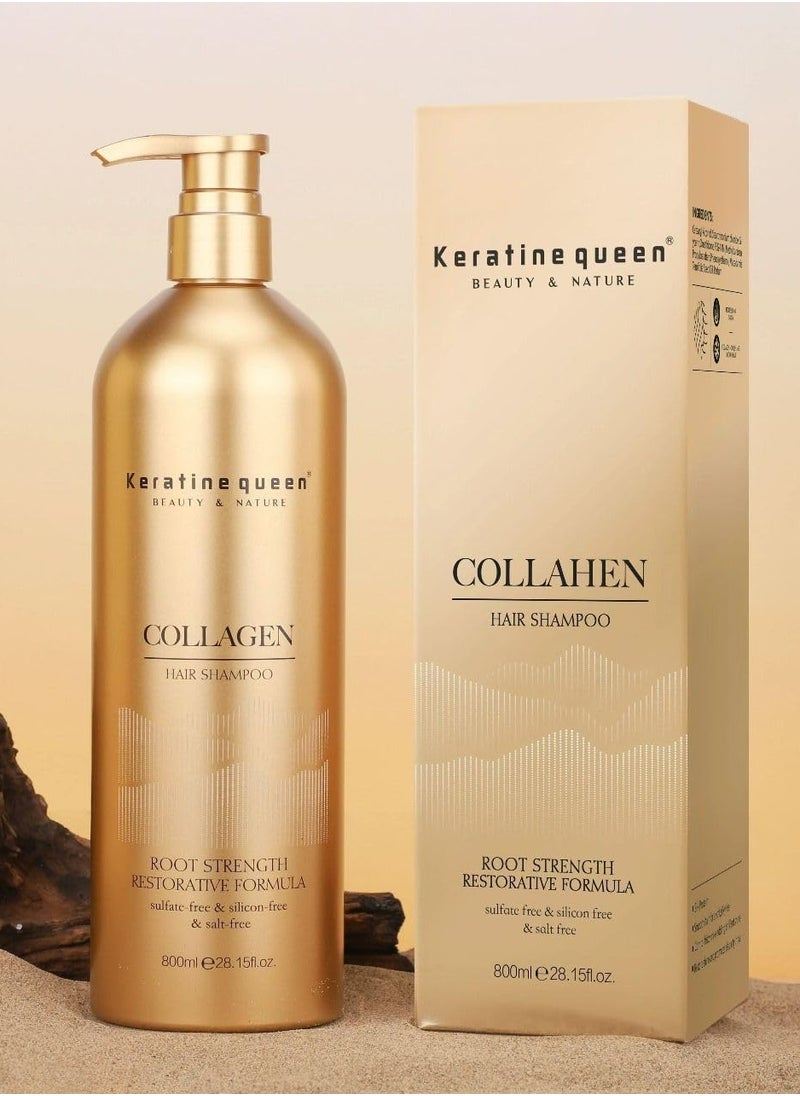 Sulfat Free Moisturizing Collagen Brazilian Gold Shampoo 800 ML