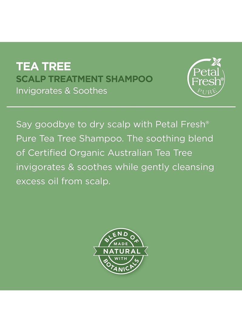 Pure Scalp Treatment Tea Tree Shampoo 355 ml For Itchy & Dry Scalp, Anti Dandruff | Sulphate, Silicones & Paraben Free | 100% Vegan & Cruelty Free