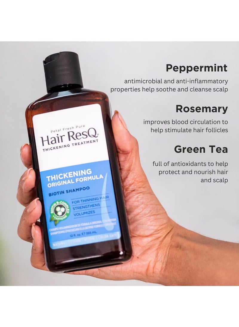 Hair ResQ Thickening Biotin Shampoo - 355 Ml | For Thicker, Volumizing Hair | Free Of Sulphate & Paraben