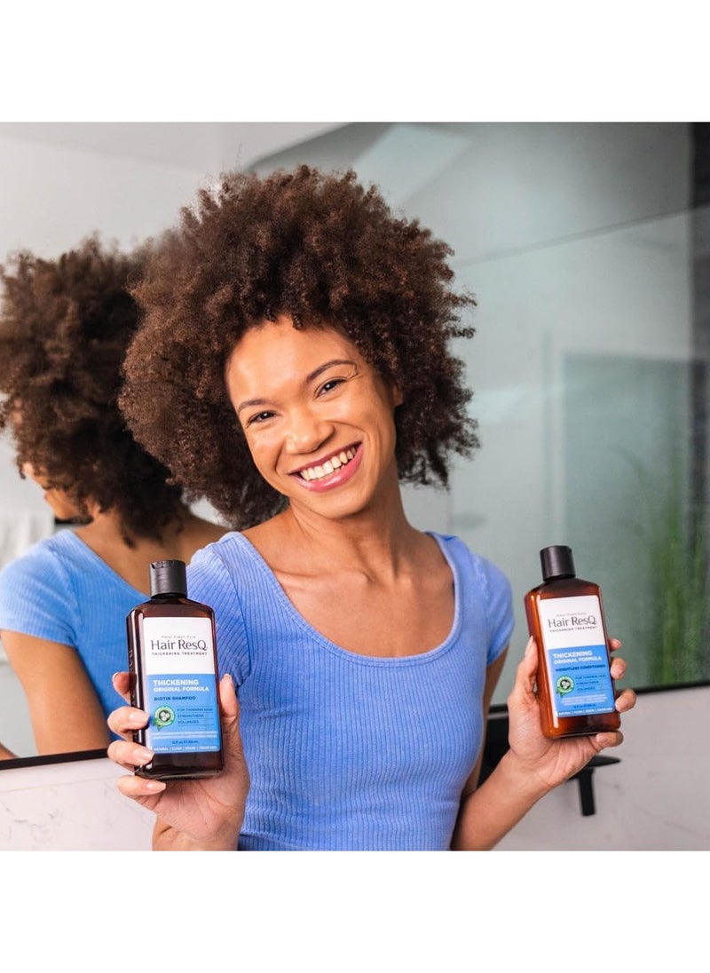 Hair ResQ Thickening Weightless Conditioner - 355 ml | Powered by Biotin & Caffeine | For Thin & Fine Hair | Sulphate & Paraben Free