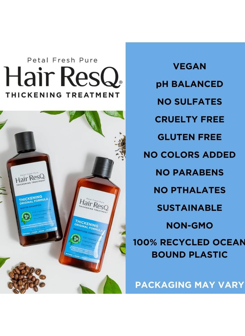 Hair ResQ Thickening Weightless Conditioner - 355 ml | Powered by Biotin & Caffeine | For Thin & Fine Hair | Sulphate & Paraben Free