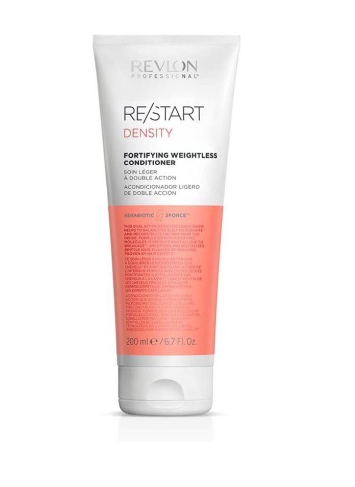 Density Fortifying Weightless Conditioner for Brittle Hair to Reduce Hair Loss Strengthen and Improve Shine 200ml Unisex