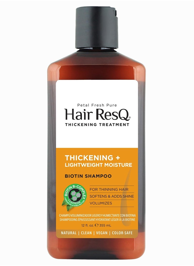 Hair ResQ Thickening Lightweight Moisture Shampoo - 355 ml |For Thin & Dry Hair | No Sulphate, Paraben & Silicones