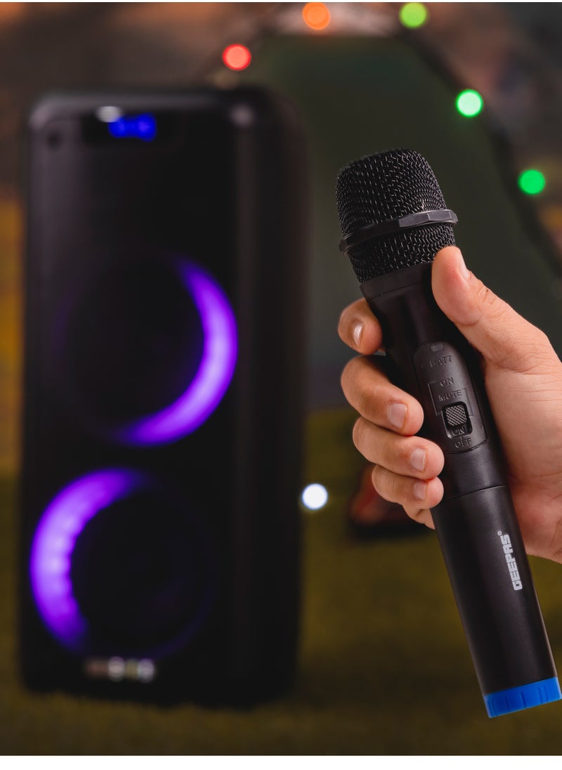 Rechargeable Professional Speaker 40000W PMPO With Wireless Microphone And Remote Control