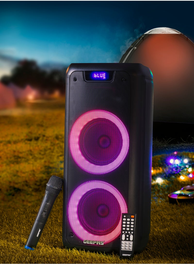 Rechargeable Professional Speaker 40000W PMPO With Wireless Microphone And Remote Control