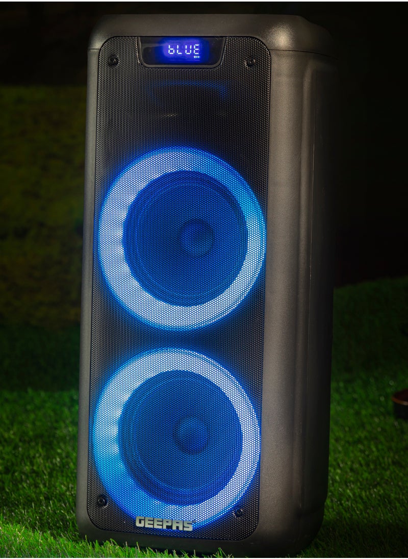 Rechargeable Professional Speaker 40000W PMPO With Wireless Microphone And Remote Control