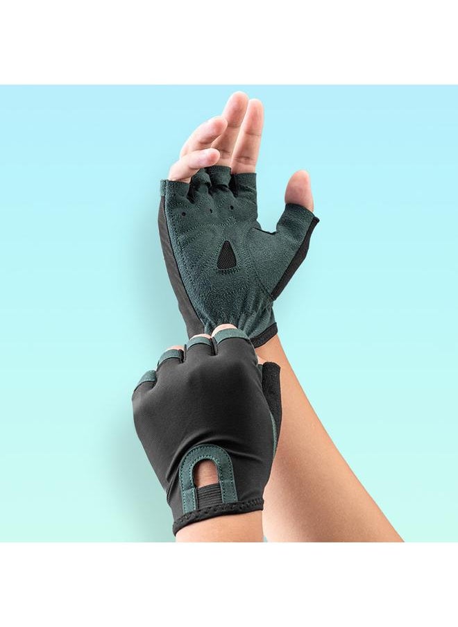 Fingerless Gloves Anti Slip Shock Absorbing Half Finger Gloves for Outdoor Bike Riding Hiking