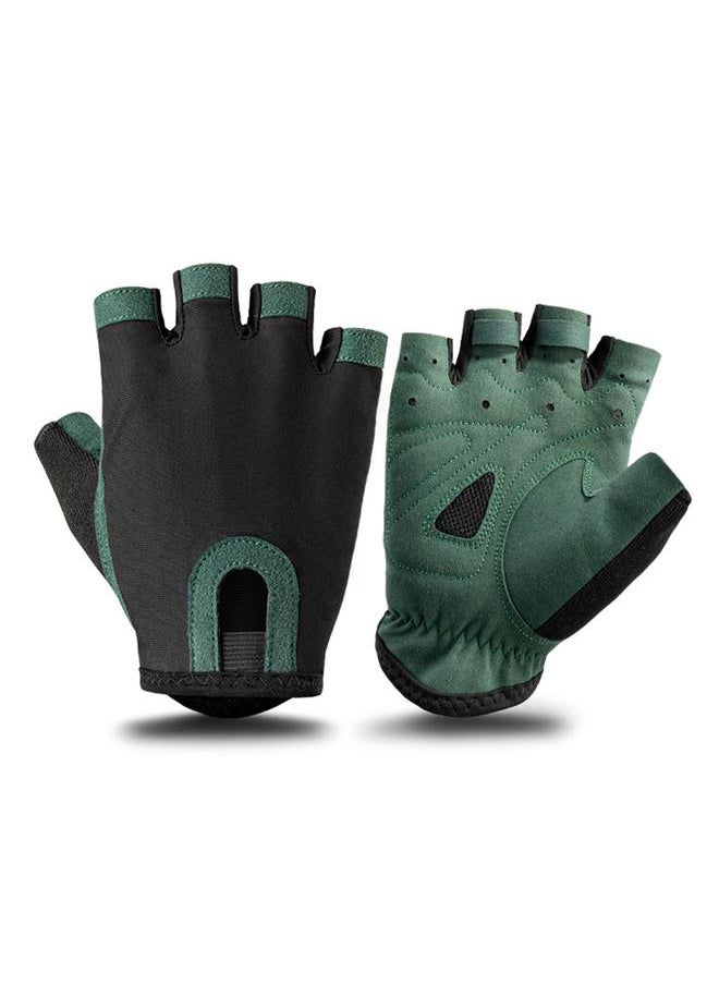 Fingerless Gloves Anti Slip Shock Absorbing Half Finger Gloves for Outdoor Bike Riding Hiking
