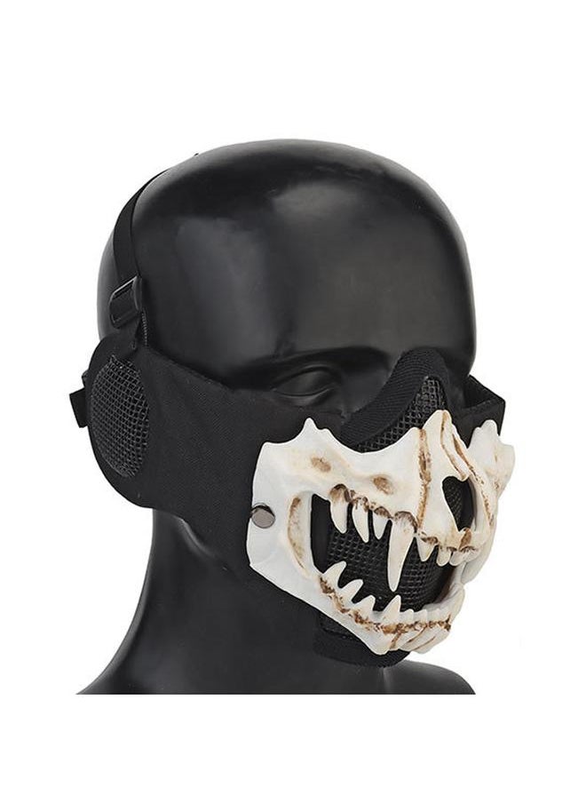 Outdoor Cycling Skeleton Ear Protection Half Face Cover Halloween Fangs Scary Horror Costume Props