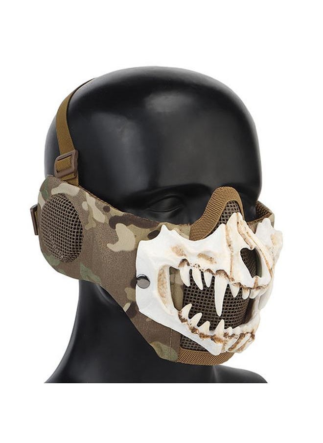 Outdoor Cycling Skeleton Ear Protection Half Face Cover Halloween Fangs Scary Horror Costume Props