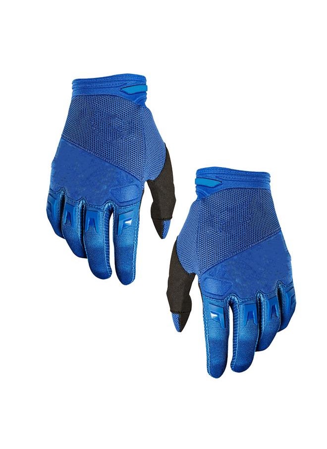 2 PCS Outdoor Sports Gloves Anti Slip Cycling Gloves Windproof Full Finger Gloves Blue S