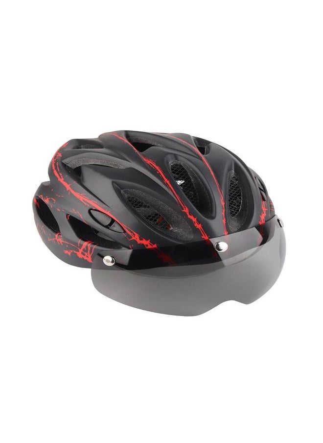 Adult Mountain Road Bike Safety Helmet Lightweight Cycling Accessory with Goggles
