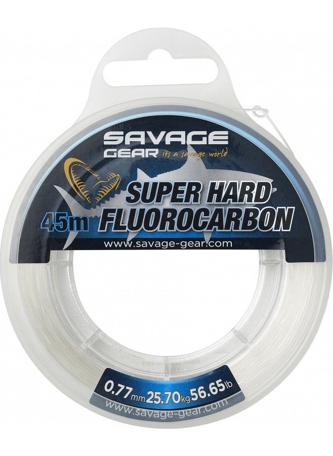 Super Hard Fluorocarbon 45 M 0.77 mm 25.70 kg 56.65 Lb Clear