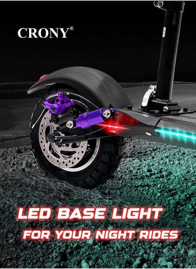 CRONY V10 Pro Fast Speed Electric Scooter for Adults Kids, Off-Road All-Terrain E-Scooter with 1200W Motor & Aluminum Frame, 20-40KM/H Speed, 120KG Max Load, Desert-Ready Design-Purple