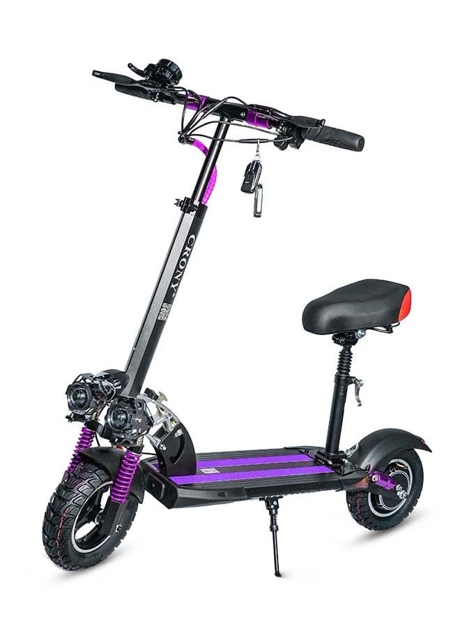 CRONY V10 Pro Fast Speed Electric Scooter for Adults Kids, Off-Road All-Terrain E-Scooter with 1200W Motor & Aluminum Frame, 20-40KM/H Speed, 120KG Max Load, Desert-Ready Design-Purple