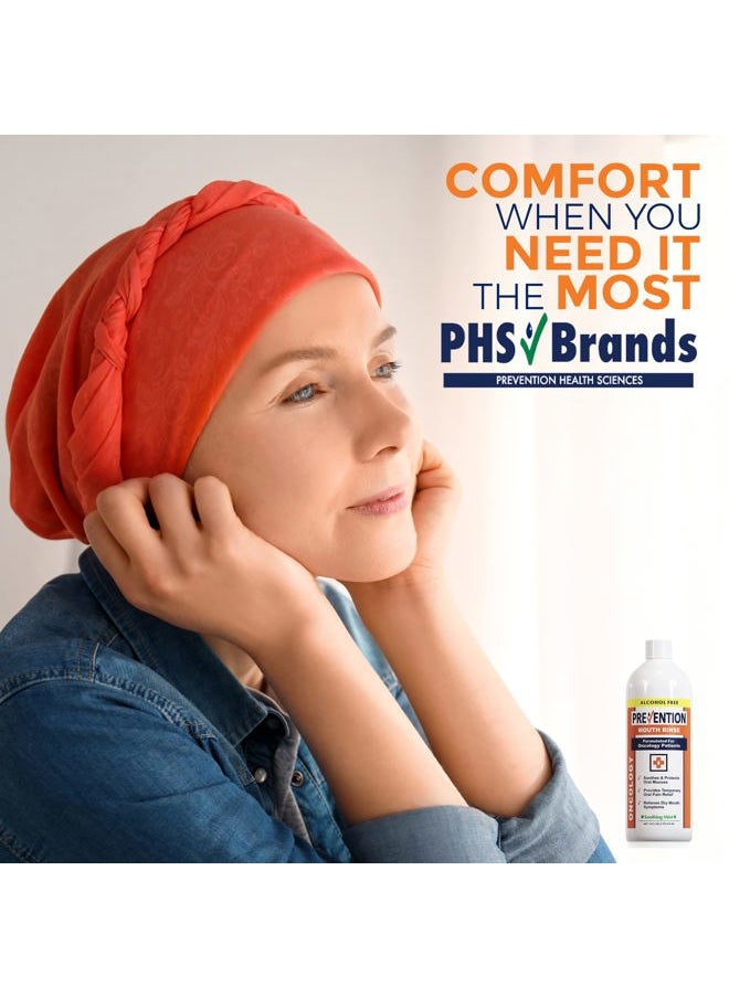 Prevention Oncology Alcohol Free Mouthwash, Soothing, Gentle, & Moisturizing, Mouthsore and Dry Mouth Mouthwash Specially Formulated for Patients Undergoing Oncology Treatment - 16 oz, Value 2-Pack
