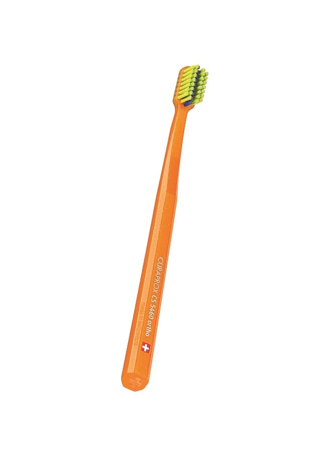 CS 5460 Ultra-Soft Orthodontic Toothbrush for Braces with Ultra-Fine Filaments & Compact, Slightly Angled Toothbrush Head for Improved Tooth & Gum Health