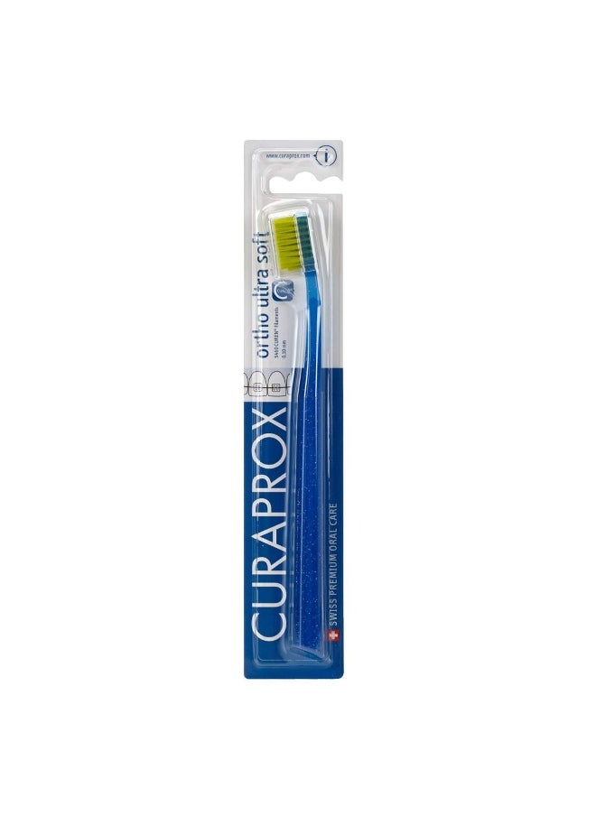 CS 5460 Ultra-Soft Orthodontic Toothbrush for Braces with Ultra-Fine Filaments & Compact, Slightly Angled Toothbrush Head for Improved Tooth & Gum Health