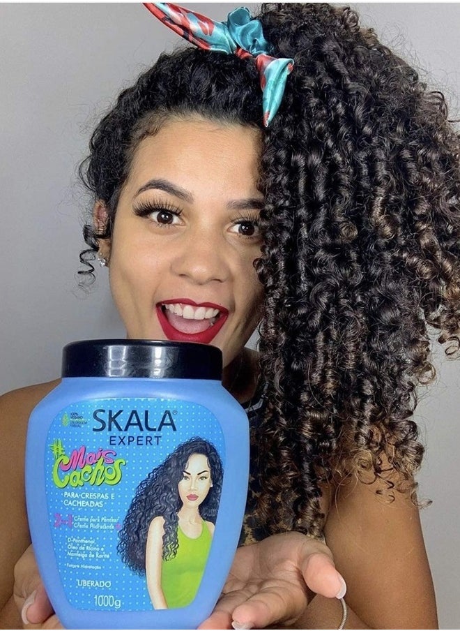 Hair Type 3ABC Mais Cachos - More Curls Eliminate Anti Frizz, For Curly Hair 2 in 1 Conditioning Treatment Cream and Cream To Comb - 35.2Oz