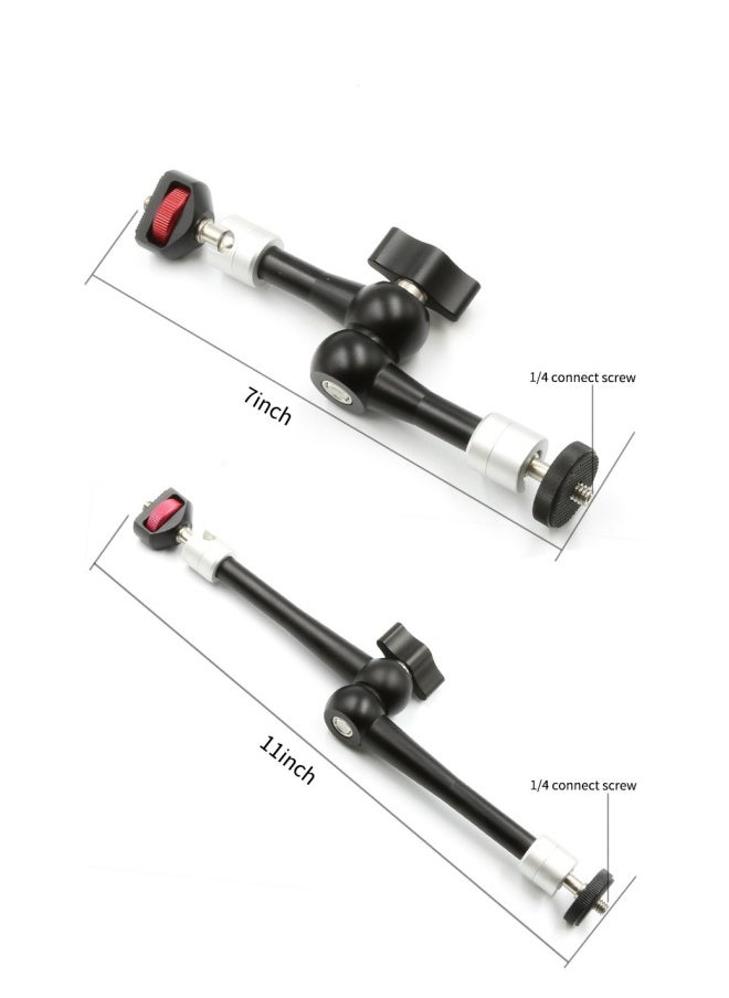 Double Ball Head Universal Bracket SLR Camera Monitor Magic Handle Strange Hand Hot Boot Bracket Pea Clip Strange Hand-Color:11inch Magic Hand 8870