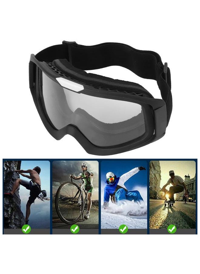 Outdoor Motorcycle Riding Eyewear Off-Road Goggles Windproof Bicycle Eye Glasses(Tranparent)