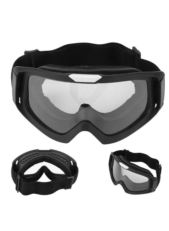 Outdoor Motorcycle Riding Eyewear Off-Road Goggles Windproof Bicycle Eye Glasses(Tranparent)