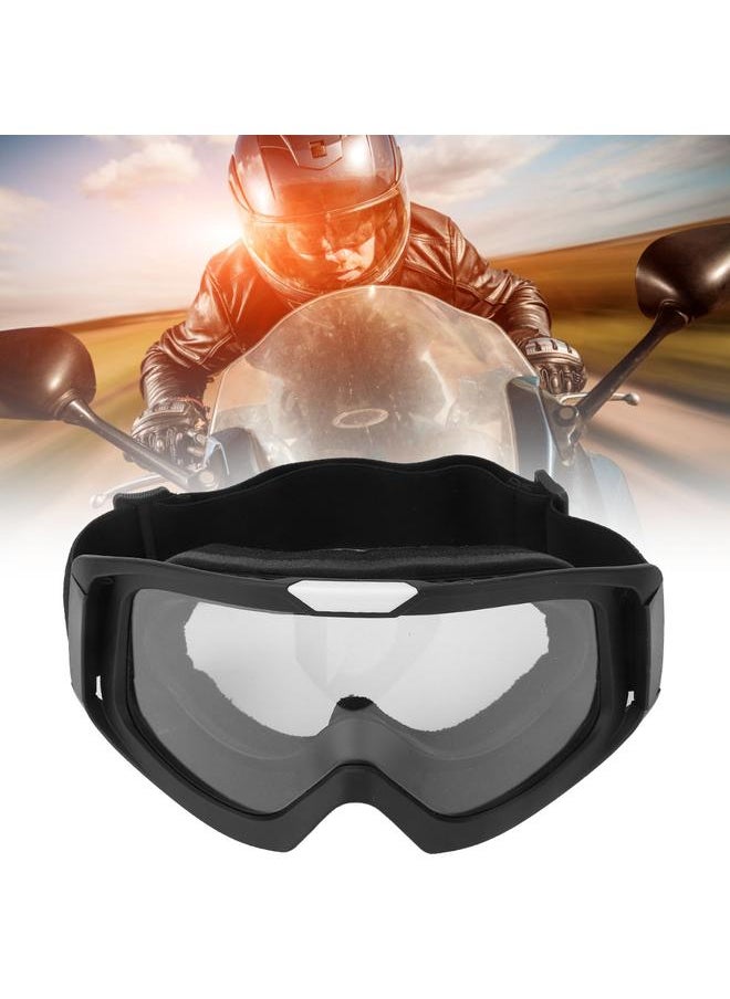 Outdoor Motorcycle Riding Eyewear Off-Road Goggles Windproof Bicycle Eye Glasses(Tranparent)