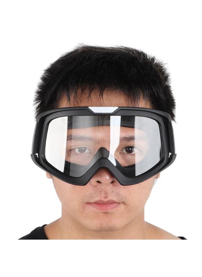 Outdoor Motorcycle Riding Eyewear Off-Road Goggles Windproof Bicycle Eye Glasses(Tranparent)