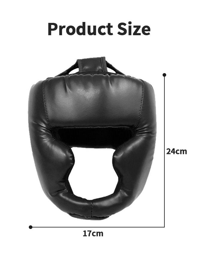 Boxing Headgear for Adults Kids, Safety Head Guard,Brace Head Protection,PU Leather Boxing Helmet for Traning Kickboxing MMA Muay Thai Sparring Martial Arts Karate Taekwondo