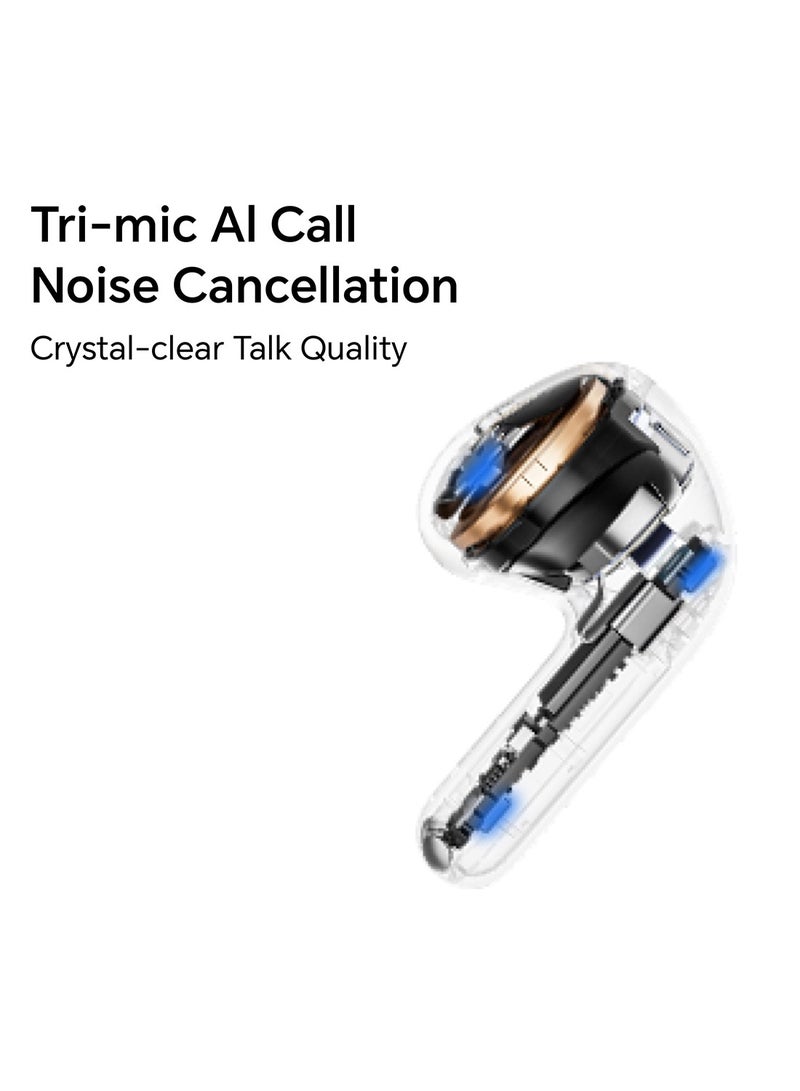 Choice Earbuds S7 Intelligent Active Noise Cancelling, 36 Hour Long Battery Life, Hi-Res Audio Certified, TWS Earphones, White