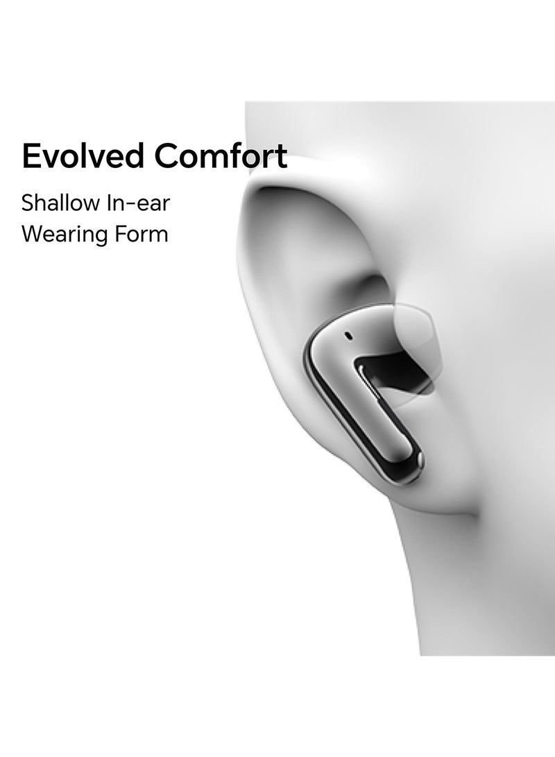 Choice Earbuds S7 Intelligent Active Noise Cancelling, 36 Hour Long Battery Life, Hi-Res Audio Certified, TWS Earphones, White