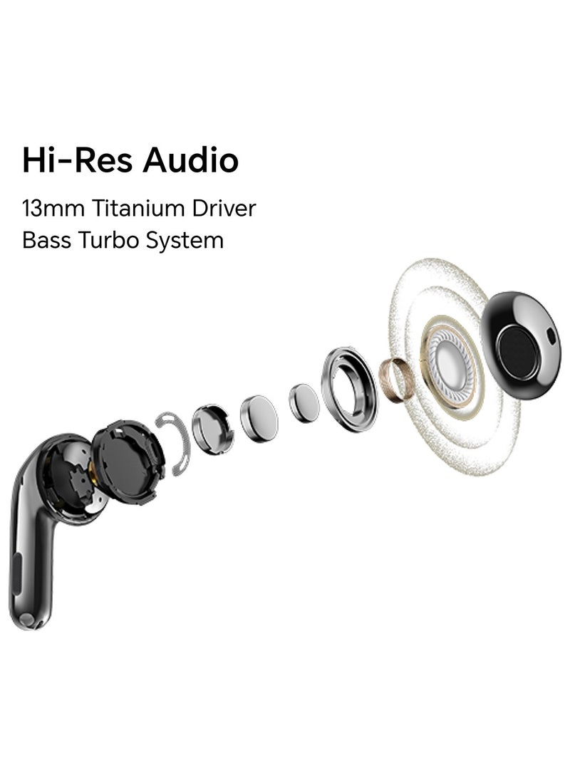 Choice Earbuds S7 Intelligent Active Noise Cancelling, 36 Hour Long Battery Life, Hi-Res Audio Certified, TWS Earphones, White