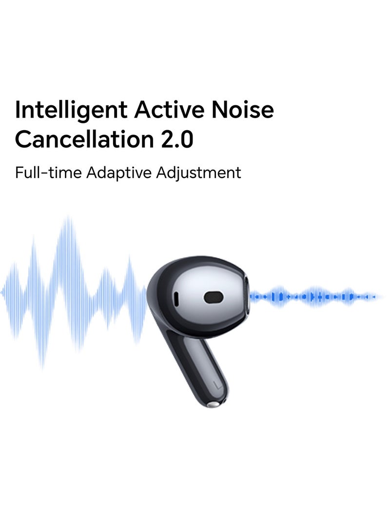 Choice Earbuds S7 Intelligent Active Noise Cancelling, 36 Hour Long Battery Life, Hi-Res Audio Certified, TWS Earphones, White