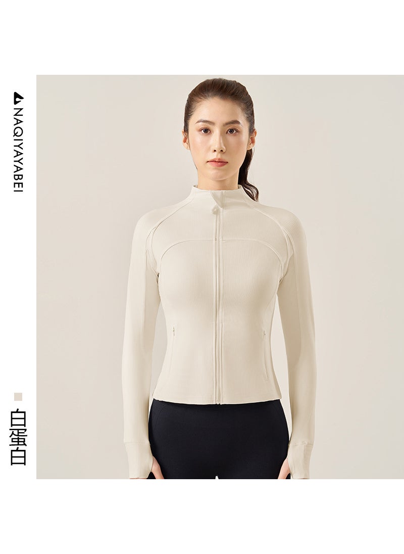 Womens Slim Fit Yoga Jacket Long Sleeve Running Albumin