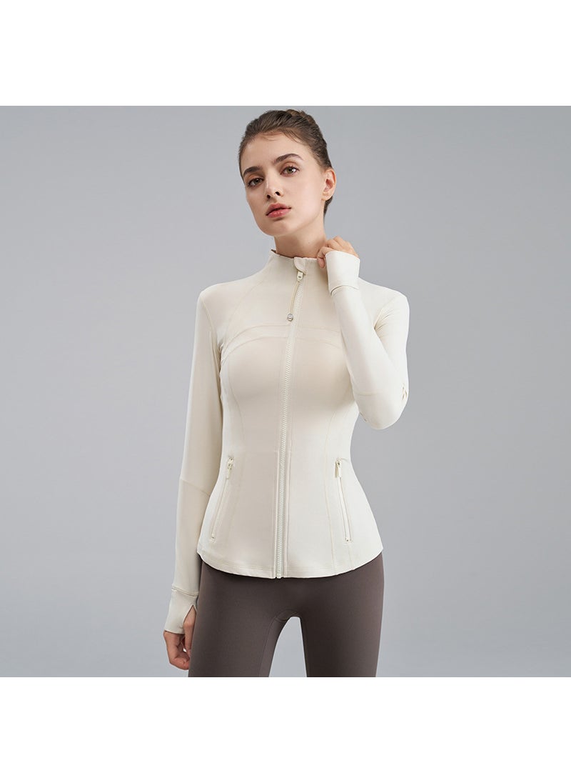 Lulu Define Yoga Jacket Slim Fit Spring Autumn Winter ivory ivory
