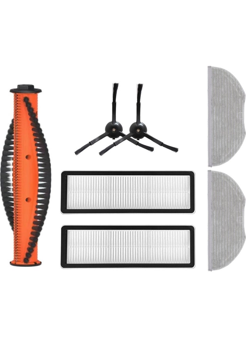 robotreplacement Xiaomi S10T STFCR01SZ Compatible Replacement Main Brush Hepa Filter Black Side Brush Mop - 7 Pieces