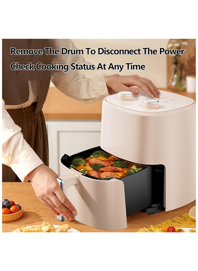 Air Fryer, Multifunctional Electric Fryer with Non-stick Coated Frying Basket and Dual Knob Control, 3.5 Litre Large Capacity for Kitchen